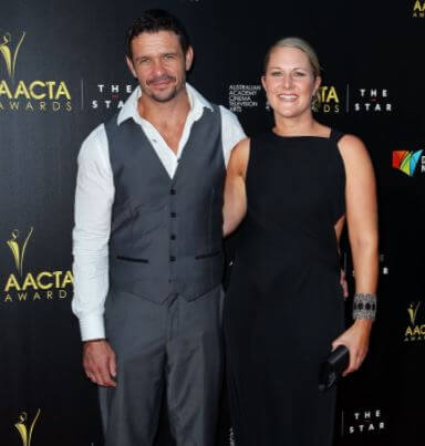 Cassandra Nable accompanying her husband Matthew Nable in AACTA Awards.